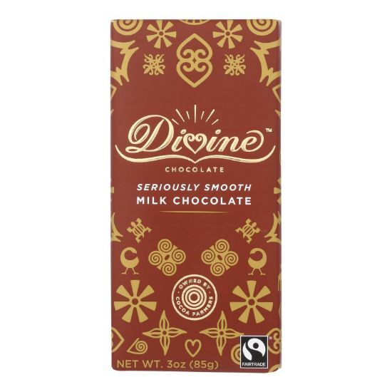 Divine - Bar Milk Chocolate - Case of 12 - 3 OZ