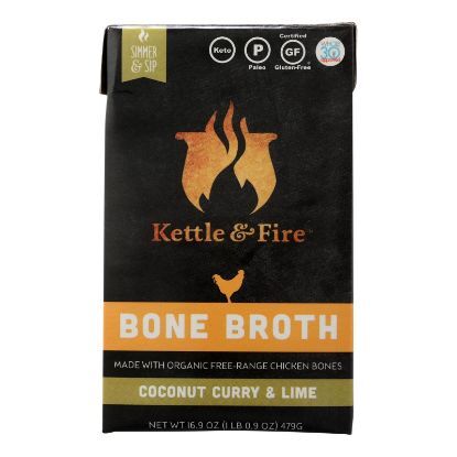 Kettle And Fire - Bone Broth Cnutcury/lime - Case of 6 - 16.9 OZ