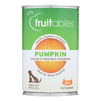 Fruitables - Pet Puree Pumpkin Can - Case of 12 - 15 OZ