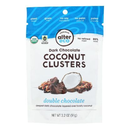 Alter Eco - Chocolate Double Dark Coconut - Case of 12 - 3.2 OZ