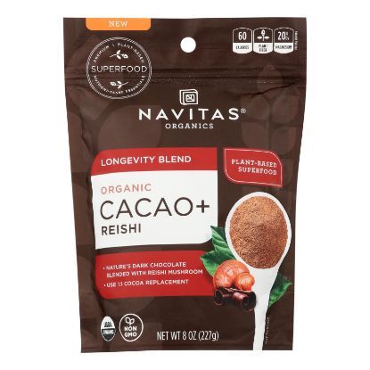 Navitas Organics - Cacao + Organic Lngvty Powder - Case of 6 - 8 OZ