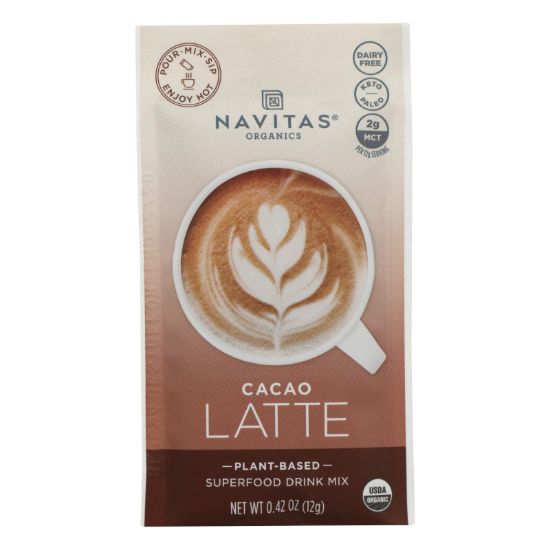 Navitas Organics - Latte Cacao - Case of 10 - 0.42 OZ