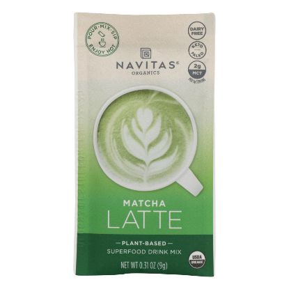 Navitas Organics - Latte Matcha - Case of 10 - 0.31 OZ