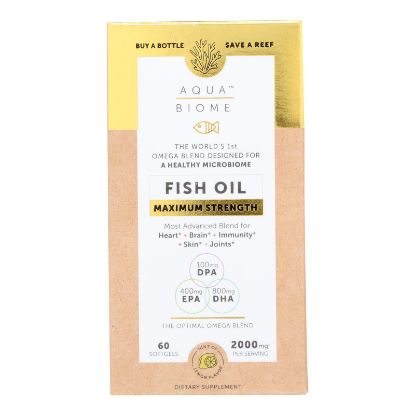 Aqua Biome - Fish Oil Maximum Strength - 1 Each - 60 CT