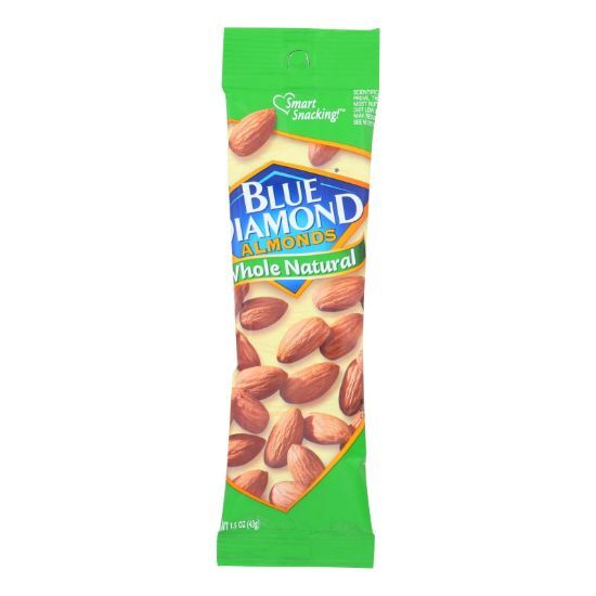 Blue Diamond Natural Whole Almonds - Case of 12 - 1.5 OZ