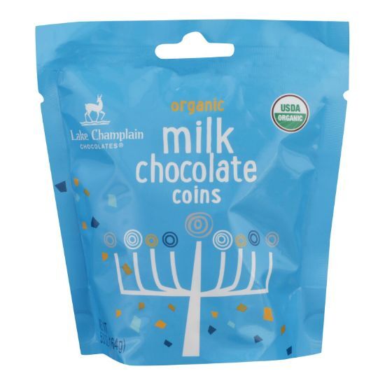 Lake Champlain Chocolates - Milk Chocolate Coin Hanukka - Case of 12 - 5.8 OZ