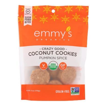Emmy's Organics - Cookies Pumpkin Spice - Case of 8 - 6 OZ