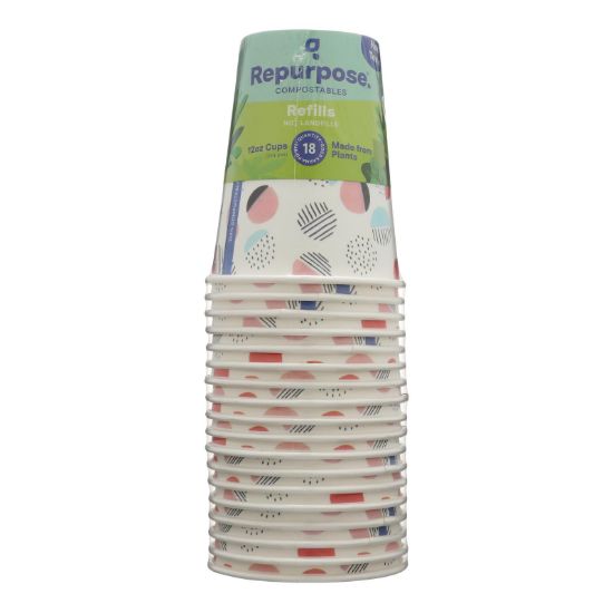 Repurpose - Cups Compostable 12 Oz - Case of 12 - 18 CT