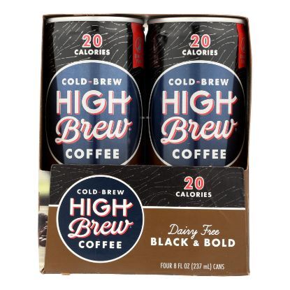 High Brew Coffee - Coffee Rtd Black & Bold Sugar Free - Case of 6-4/8 FZ