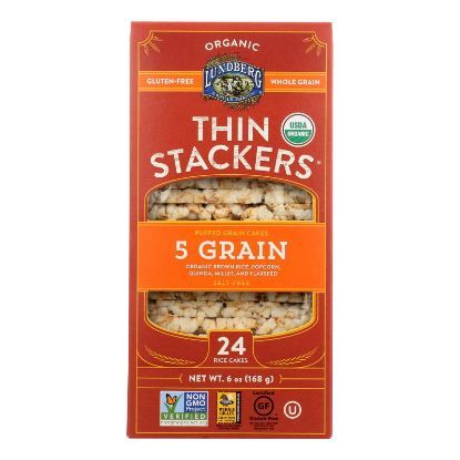 Lundberg Family Farms - Rice Cke 5 Green Thn Stk - Case of 6-6 OZ