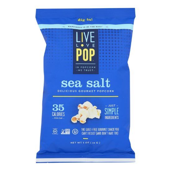 Live Love Pop - Popcorn Sea Salt - Case of 24 - 1.0 OZ