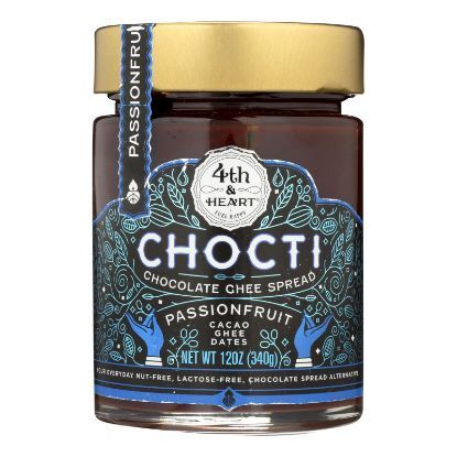 4Th & Heart Chocti Passionfruit Chocolate Ghee Spread  - Case of 6 - 12 OZ