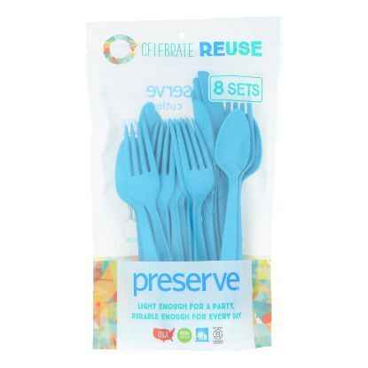Preserve - Cutlery Hvy Duty Aqua - Case of 12 - 24 CT