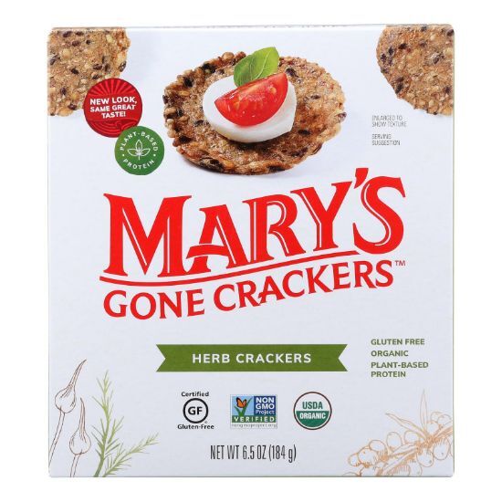 Mary's Gone Crackers Herb Crackers  - Case of 6 - 6.5 OZ