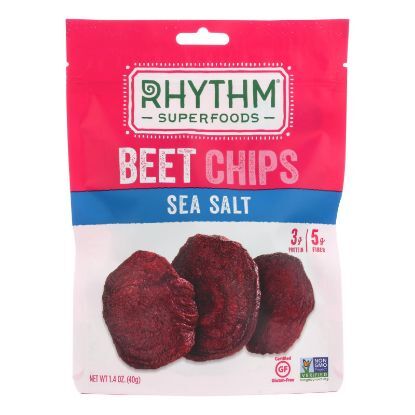 Rhythm Superfoods Sea Salt Beet Chips  - Case of 12 - 1.4 OZ