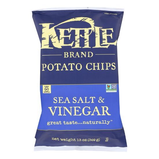 Kettle Brand - Potato Chps Sea Salt & Vngar - Case of 9 - 13 OZ