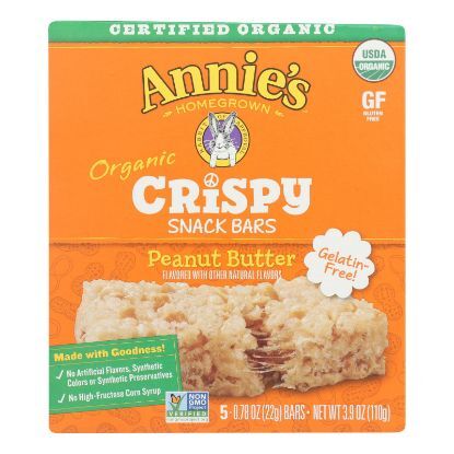 Annie's Homegrown - Snack Bar Peanut Butter - Case of 8 - 3.9 OZ