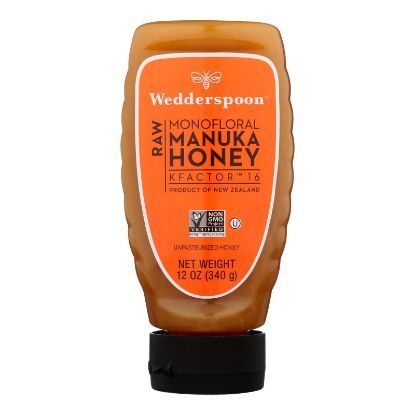 Wedderspoon - Manuka Honey Raw Squeeze Bottle - Case of 6 - 12 OZ