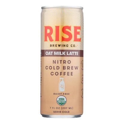 Rise Brewing Co. Nitro Cold Brew Coffee, Oat Milk Latte - Case of 12 - 7 FZ