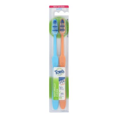 Tom's Of Maine - Tthbrush Natural Clean Twn Pack - Case of 4 - 2 CT