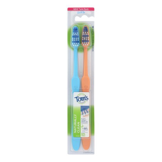 Tom's Of Maine - Tthbrush Natural Clean Twn Pack - Case of 4 - 2 CT