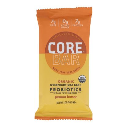 Core Foods - Bar Probiotic Peanut Butter - Case of 8 - 2 OZ