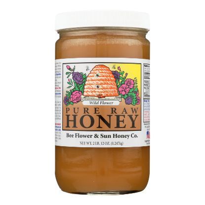 Bee Flower & Sun Honey - Honey Wild Flower - Case of 6 - 44 OZ