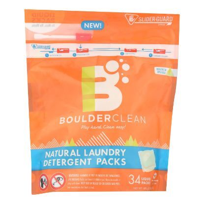 Boulder Clean - Laundry Detrgnt Natural 34 Ct - Case of 6 - 23 OZ