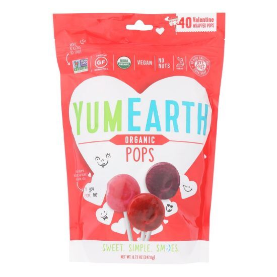 Yumearth Organics - Fruit Pops Valentine - Case of 18 - 8.73 OZ