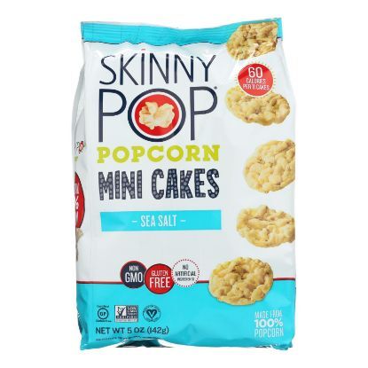 Skinnypop Mini Sea Salt Popcorn Cakes  - Case of 4 - 5 OZ