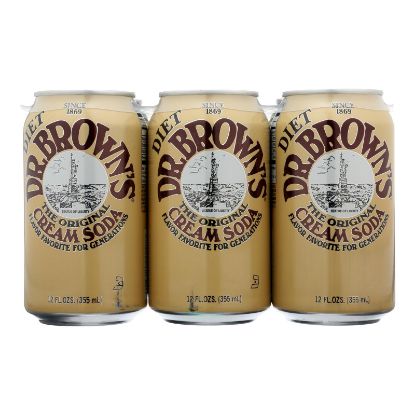 Dr. Brown Dr Brown's, The Original Diet Cream Soda - Case of 4 - 6/12 FZ
