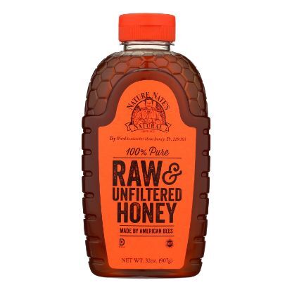 Nature Nate's 100% Pure Raw & Unfiltered Honey - Case of 6 - 32 OZ