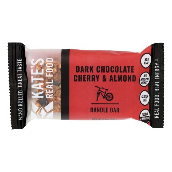 Kate's Real Food - Bar Hndl Dark Chy Almond - Case of 12 - 2.2 OZ