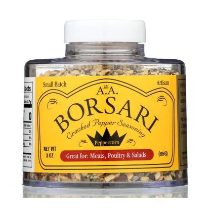 Borsari - Seasoning Salt Crack Pepr - CS of 6-4 OZ