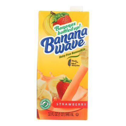 Banana Wave Bananamilk - Banana Milk Strawberry - Case of 12 - 32 FZ