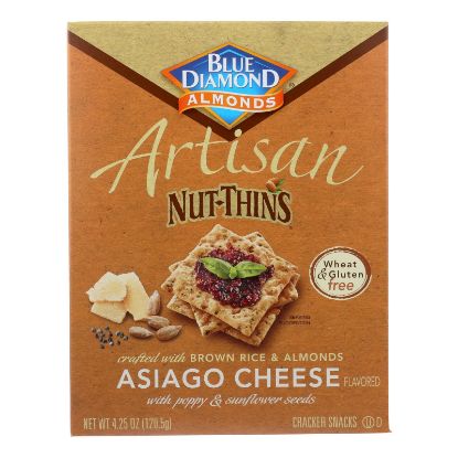 Blue Diamond Artisans Nut-Thins, Asiago Cheese With Sunflower & Poppy Seeds  - 1 Each - 4.25 OZ
