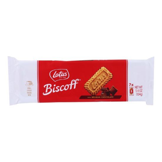 Biscoff Cookie Caramelized Biscuits With Belgian Chocolate  - Case of 12 - 5.4 OZ