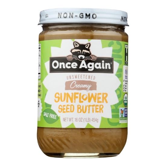 Once Again - Sunflower Butter Ns Sugar Free - Case of 6-16 OZ