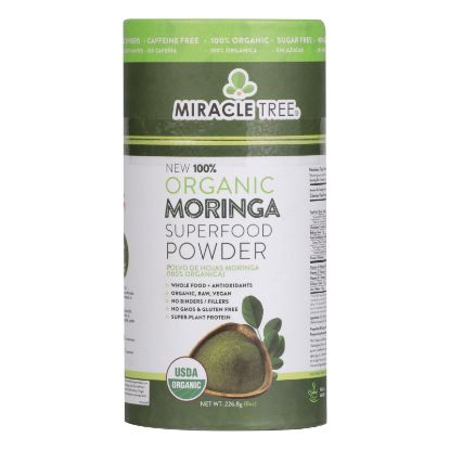 Miracle Tree - Moringa Powder Organic - Case of 6 - 8 OZ