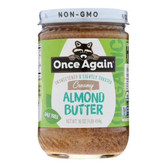 Once Again - Almnd Butter Lt Toasted Sm - Case of 6-16 OZ