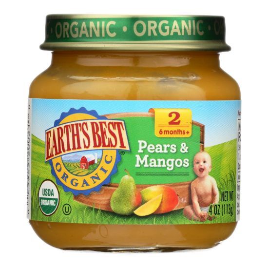 Earth's Best - Stage 2 Pears & Mangos - Case of 10-4 OZ