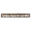 Spicely Organics - Organic Dill Seed - Case of 3 - 1.1 oz.