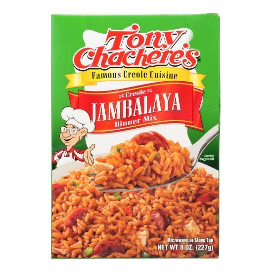 Tony Chachere's Famous Creole Cuisine Creole Jambalaya Dinner Mix  - Case of 12 - 8 OZ