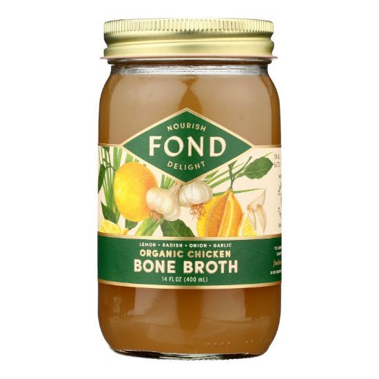 Fond Bone Broth - Bne Brth Sprng Cln Lm - Case of 4-14 FZ