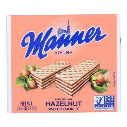 Manner - Wafer Hazelnut - Case of 12 - 2.65 OZ