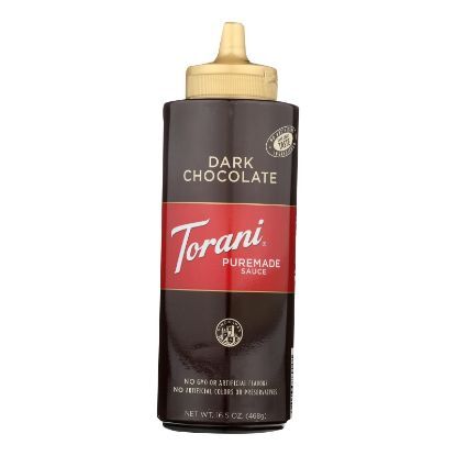 Torani Dark Chocolate Sauce - Case of 4 - 16.5 OZ
