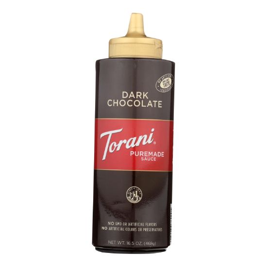 Torani Dark Chocolate Sauce - Case of 4 - 16.5 OZ