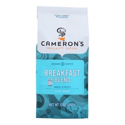 Cameron's Specialty Coffee Premium Breakfast Blend Ground Beans  - Case of 6 - 12 OZ