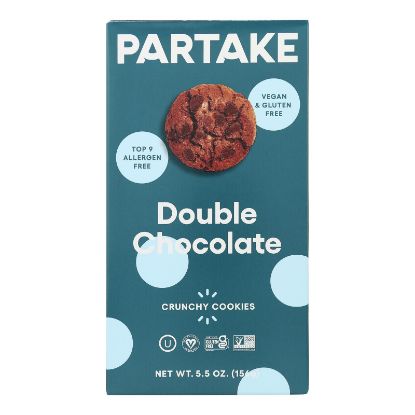 Partake Foods - Cookies Mini Double Chocolate Chips - Case of 6 - 5.5 OZ