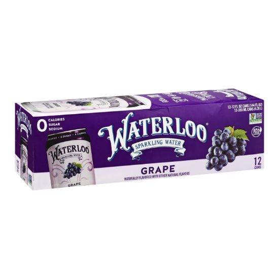 Waterloo - Sparkling Water Grape - Case of 2 - 12/12 FZ